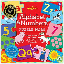 Alphabet and Numbers Puzzle Pairs
