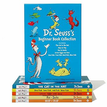 Dr. Seuss's Beginner Book Boxed Set Collection: The Cat in the Hat; One Fish Two Fish Red Fish Blue Fish; Green Eggs and Ham; H