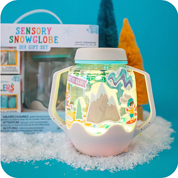 Glo Pals DIY Sensory Play Jar Set: Snowglobe	