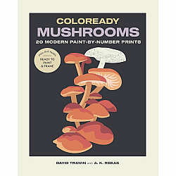 Coloready Mushrooms: 20 Modern Paint-by-Number Prints