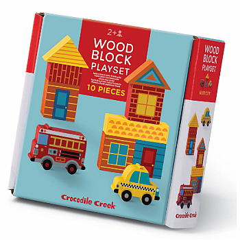 Build and Play Mini Wood Blocks, Busy City 